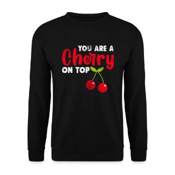 Cerise - Sweat-shirt Unisexe - noir - Devant - Alina (178cm) & Michal (187cm)