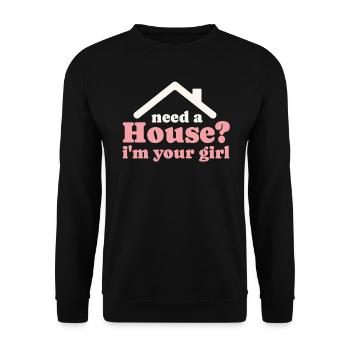 Agent immobilier Agent immobilier Cadeau d’agent immobilier - Sweat-shirt Unisexe - noir - Devant - Alina (178cm) & Michal (187cm)