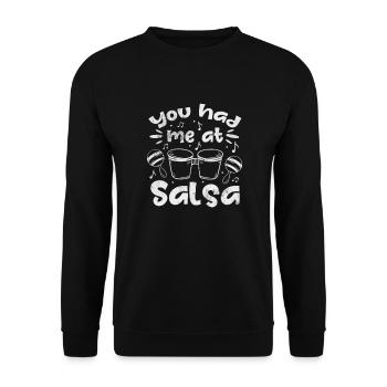 Salsa - Unisex Sweatshirt - black - Front - Alina (178cm) & Michal (187cm)