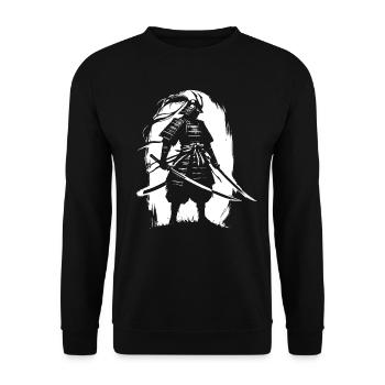 Samurai Ronin Sword Fighting Warrior Gift - Unisex Sweatshirt - black - Front - Alina (178cm) & Michal (187cm)