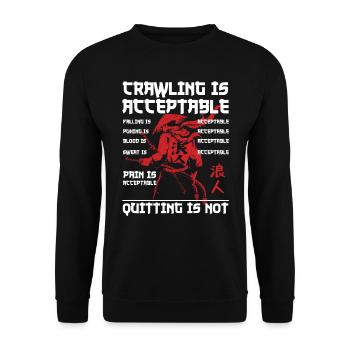 Samurai Ronin Sword Fighting Warrior Gift - Unisex Sweatshirt - black - Front - Alina (178cm) & Michal (187cm)