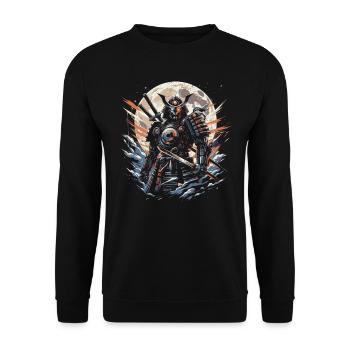 Samouraï - Sweat-shirt Unisexe - noir - Devant - Alina (178cm) & Michal (187cm)