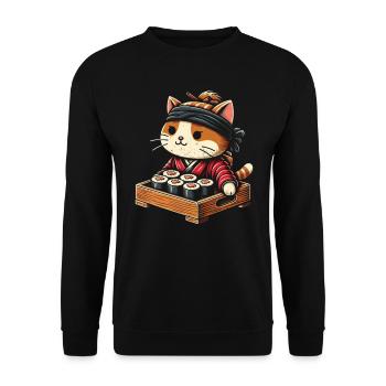 Sushi - Unisex Pullover - Schwarz - Vorne - Alina (178cm) & Michal (187cm)
