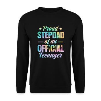 Teenager Teenie Teen Teens Teeny Geschenk - Unisex Pullover - Schwarz - Vorne - Alina (178cm) & Michal (187cm)