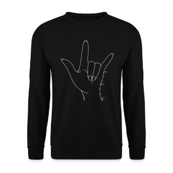 Autismus Awareness Day Autist Geschenk - Unisex Pullover - Schwarz - Vorne - Alina (178cm) & Michal (187cm)