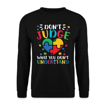 Autisme - Sweat-shirt Unisexe - noir - Devant - Alina (178cm) & Michal (187cm)