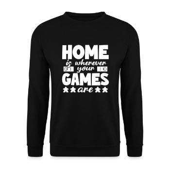 Board Game Board Games Game Night Games Gift - Unisex Sweatshirt - black - Front - Alina (178cm) & Michal (187cm)