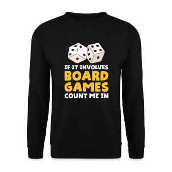 Board Game Board Games Game Night Games Gift - Unisex Sweatshirt - black - Front - Alina (178cm) & Michal (187cm)