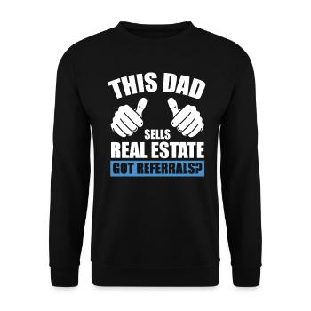 Agent immobilier Agent immobilier Cadeau d’agent immobilier - Sweat-shirt Unisexe - noir - Devant - Alina (178cm) & Michal (187cm)