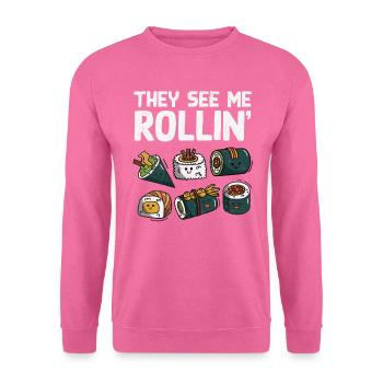 Sushi - Sweat-shirt Unisexe - rose - Devant