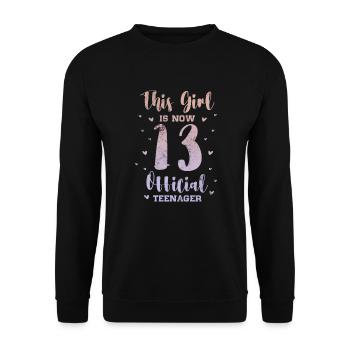 Adolescent - Sweat-shirt Unisexe - noir - Devant - Alina (178cm) & Michal (187cm)