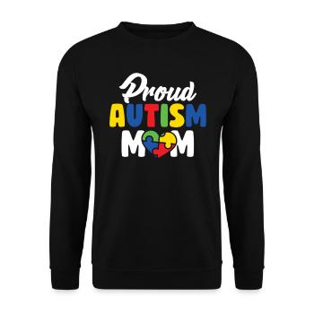 Autismus Awareness Day Autist Geschenk - Unisex Pullover - Schwarz - Vorne - Alina (178cm) & Michal (187cm)