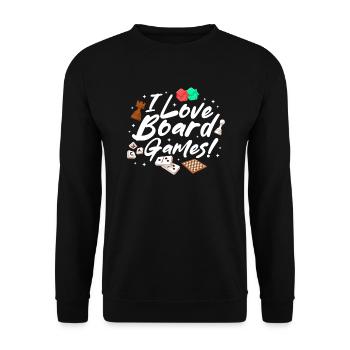 Board Game Board Games Game Night Games Gift - Unisex Sweatshirt - black - Front - Alina (178cm) & Michal (187cm)