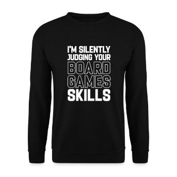 Board Game Board Games Game Night Games Gift - Unisex Sweatshirt - black - Front - Alina (178cm) & Michal (187cm)
