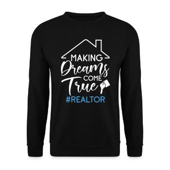 Agent immobilier Agent immobilier Cadeau d’agent immobilier - Sweat-shirt Unisexe - noir - Devant - Alina (178cm) & Michal (187cm)