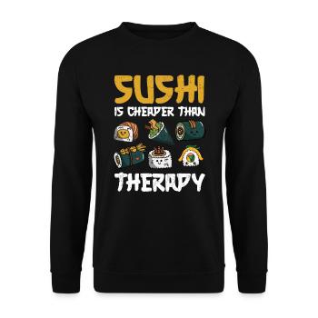 Sushi - Unisex Pullover - Schwarz - Vorne - Alina (178cm) & Michal (187cm)