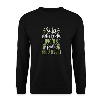 Tequila - Unisex Sweatshirt - black - Front - Alina (178cm) & Michal (187cm)
