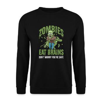 Zombie Zombie-Jäger Zombieapokalypse Geschenk - Unisex Pullover - Schwarz - Vorne - Alina (178cm) & Michal (187cm)