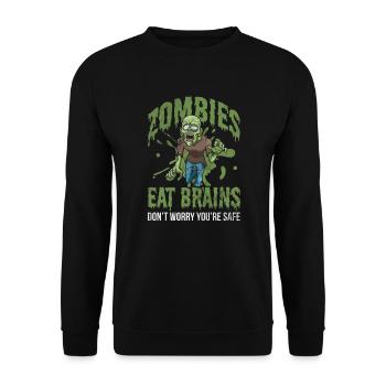 Zombi - Sweat-shirt Unisexe - noir - Devant - Alina (178cm) & Michal (187cm)