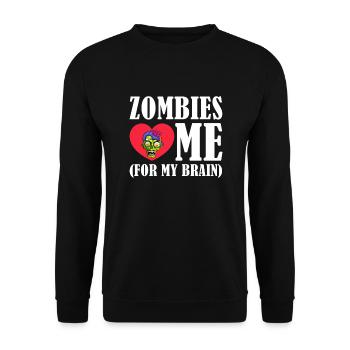 Zombie Zombie Hunter Zombie Apocalypse Gift - Unisex Sweatshirt - black - Front - Alina (178cm) & Michal (187cm)