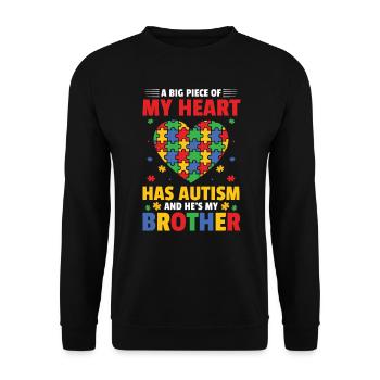 Autism Awareness Day Autistic Gift - Unisex Sweatshirt - black - Front - Alina (178cm) & Michal (187cm)
