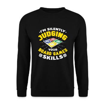 Board Game Board Games Game Night Games Gift - Unisex Sweatshirt - black - Front - Alina (178cm) & Michal (187cm)