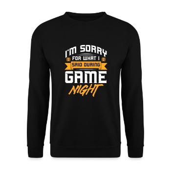 Board Game Board Games Game Night Games Gift - Unisex Sweatshirt - black - Front - Alina (178cm) & Michal (187cm)