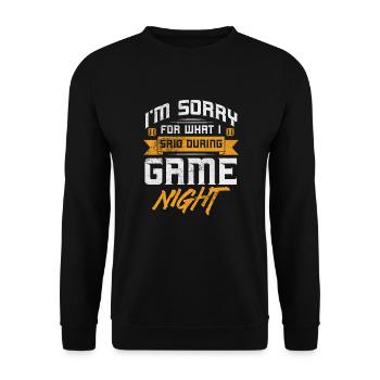 Brettspiel - Unisex Pullover - Schwarz - Vorne - Alina (178cm) & Michal (187cm)