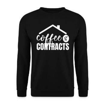 Immobilienmakler - Unisex Pullover - Schwarz - Vorne - Alina (178cm) & Michal (187cm)