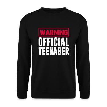 Teenager Teenie Teen Teens Teeny Geschenk - Unisex Pullover - Schwarz - Vorne - Alina (178cm) & Michal (187cm)