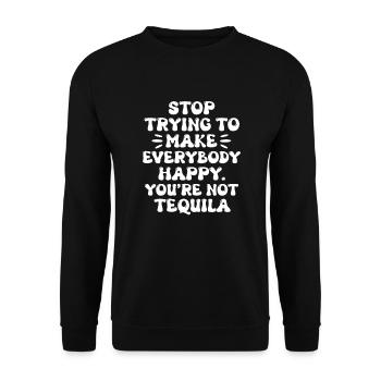 Tequila Sunrise Booze Party Mexico Gift - Unisex Sweatshirt - black - Front - Alina (178cm) & Michal (187cm)