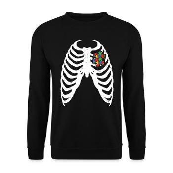 Autisme - Sweat-shirt Unisexe - noir - Devant - Alina (178cm) & Michal (187cm)