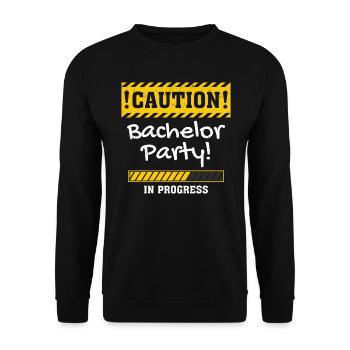 Junggeselle Jungesellenabschied - Unisex Pullover - Schwarz - Vorne - Alina (178cm) & Michal (187cm)