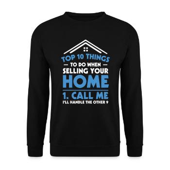 Agent immobilier Agent immobilier Cadeau - Sweat-shirt Unisexe - noir - Devant - Alina (178cm) & Michal (187cm)