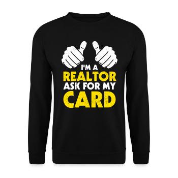 Realtor - Unisex Sweatshirt - black - Front - Alina (178cm) & Michal (187cm)