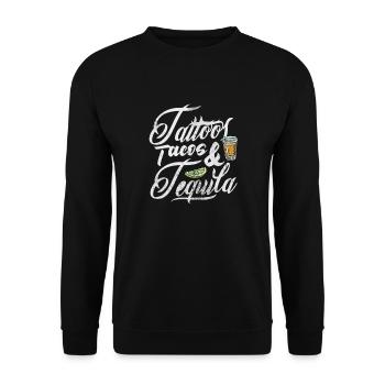 Tequila - Unisex Sweatshirt - black - Front - Alina (178cm) & Michal (187cm)