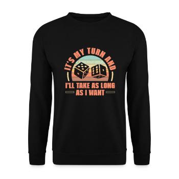 Board Game Board Games Game Night Games Gift - Unisex Sweatshirt - black - Front - Alina (178cm) & Michal (187cm)