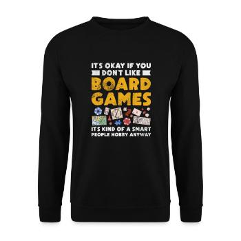 Board game - Unisex Sweatshirt - black - Front - Alina (178cm) & Michal (187cm)