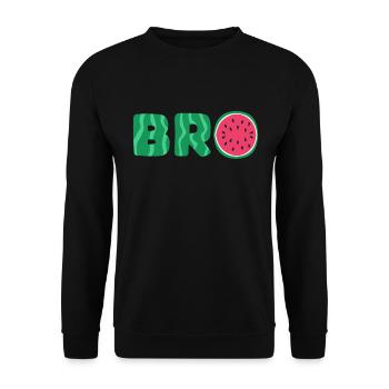 Melon pastèque Fruit d’été Frère Cadeau - Sweat-shirt Unisexe - noir - Devant - Alina (178cm) & Michal (187cm)