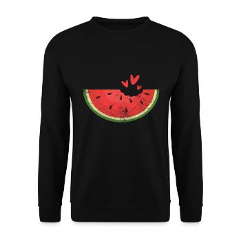 Pastèque - Sweat-shirt Unisexe - noir - Devant - Alina (178cm) & Michal (187cm)
