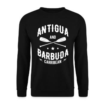 Antigua Barbuda Caribbean Island Holiday Gift - Unisex Sweatshirt - black - Front - Alina (178cm) & Michal (187cm)