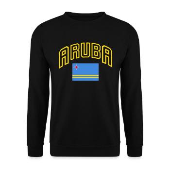 Aruba Caribbean Summer Ocean Beach Gift - Unisex Sweatshirt - black - Front - Alina (178cm) & Michal (187cm)