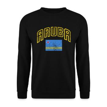 Aruba - Unisex Sweatshirt - black - Front - Alina (178cm) & Michal (187cm)