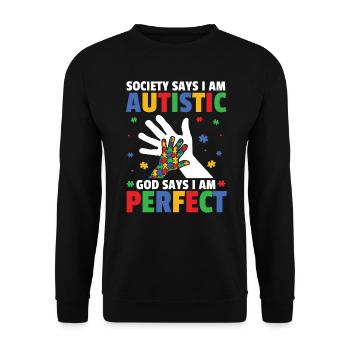 Journée de sensibilisation à l’autisme Cadeau autiste - Sweat-shirt Unisexe - noir - Devant - Alina (178cm) & Michal (187cm)