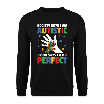 Autisme - Sweat-shirt Unisexe - noir - Devant - Alina (178cm) & Michal (187cm)