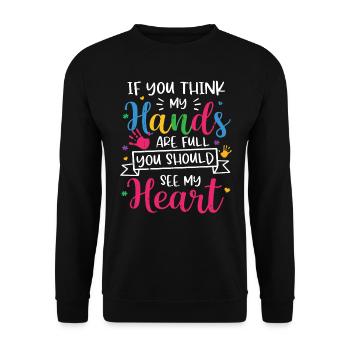 Autisme - Sweat-shirt Unisexe - noir - Devant - Alina (178cm) & Michal (187cm)