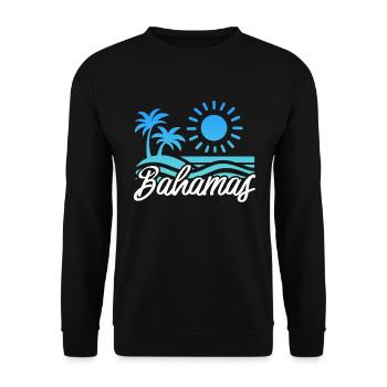 Bahamas Île des Caraïbes Cadeau d’été de l’Atlantique - Sweat-shirt Unisexe - noir - Devant - Alina (178cm) & Michal (187cm)