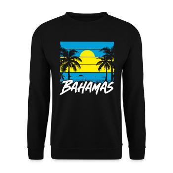 Bahamas Caribbean Island Atlantic Summer Gift - Unisex Sweatshirt - black - Front - Alina (178cm) & Michal (187cm)