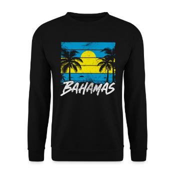 Bahamas - Unisex Sweatshirt - black - Front - Alina (178cm) & Michal (187cm)