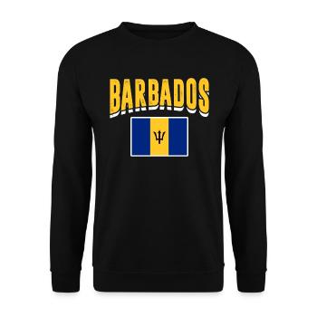 Barbados Karibik Bajan Urlaub Geschenk - Unisex Pullover - Schwarz - Vorne - Alina (178cm) & Michal (187cm)